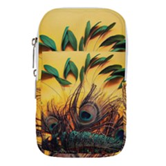 Landscape Bright Scenery Drawing Rivers Blue Lovely Waist Pouch (small)