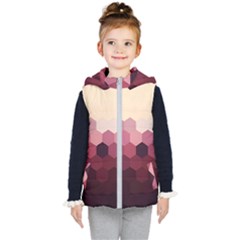Flower Power Hippie Boho Love Peace Text Pink Pop Art Spirit Kids  Hooded Puffer Vest by Grandong