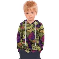 Green Paisley Background, Artwork, Paisley Patterns Kids  Overhead Hoodie