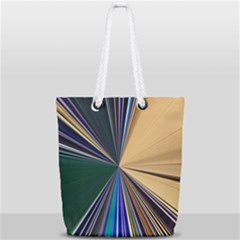 Pink Rose Flower Full Print Rope Handle Tote (small) by Cemarart