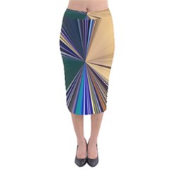 Eyes Pattern Woman Cartoon Velvet Midi Pencil Skirt by Cemarart