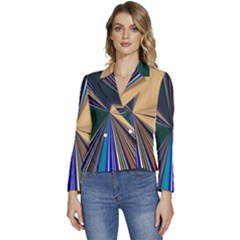 Flower Petal Bud Women s Long Sleeve Revers Collar Cropped Jacket by Cemarart