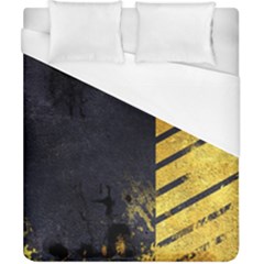 Grunge Lines Stone Textures, Background With Lines Duvet Cover (california King Size)