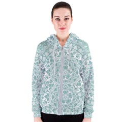 Round Ornament Texture Women s Zipper Hoodie
