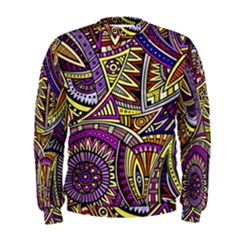 Violet Paisley Background, Paisley Patterns, Floral Patterns Men s Sweatshirt