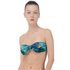 Valley Night Mountains Classic Bandeau Bikini Top  by Cemarart