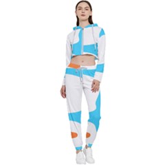 Warp Lines Colorful Multicolor Cropped Zip Up Lounge Set