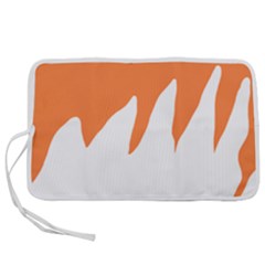 Orange Background Halloween Pen Storage Case (l)