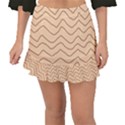 Background Wavy Zig Zag Lines Fishtail Mini Chiffon Skirt View1