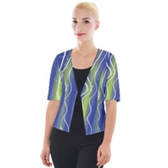 Texture Multicolour Gradient Grunge Cropped Button Cardigan by Cemarart
