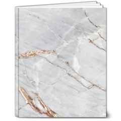 Gray Light Marble Stone Texture Background 8  X 10  Softcover Notebook by Cemarart