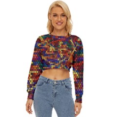 Hexagon Honeycomb Pattern Lightweight Long Sleeve Sweatshirt by Grandong