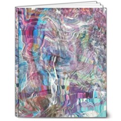 Layered Waves 8  X 10  Softcover Notebook by kaleidomarblingart