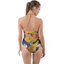 Astronaut Moon Monsters Spaceship Universe Space Cosmos Halter Cut-Out One Piece Swimsuit View2