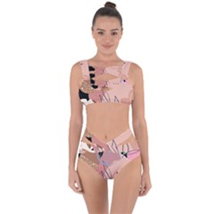 Abstract Boho Bohemian Style Retro Vintage Bandaged Up Bikini Set  by Proyonanggan