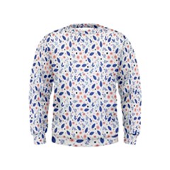 Background Pattern Floral Leaves Flowers Kids  Sweatshirt by Maspions