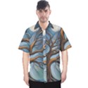 Tree Branches Mystical Moon Expressionist Oil Painting Acrylic Painting Abstract Nature Moonlight Ni Men s Hawaii Shirt View1