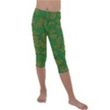 Vectors Leaves Background Plant Kids  Lightweight Velour Capri Leggings  View1