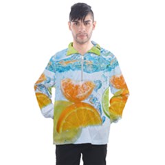 Fruits, Fruit, Lemon, Lime, Mandarin, Water, Orange Men s Half Zip Pullover