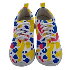 Colored Blots Painting Abstract Art Expression Creation Color Palette Paints Smears Experiments Mode Women Athletic Shoes by Maspions