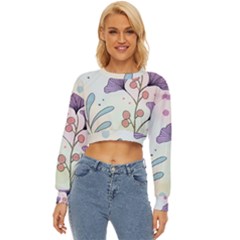 Flower Paint Flora Nature Plant Lightweight Long Sleeve Sweatshirt by Maspions