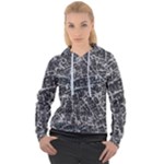 Rebel Life: Typography Black and White Pattern Women s Overhead Hoodie