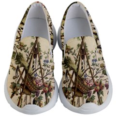 Vintage-antique-plate-china Kids Lightweight Slip Ons