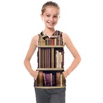 Books Bookshelves Office Fantasy Background Artwork Book Cover Apothecary Book Nook Literature Libra Kids  Sleeveless Hoodie