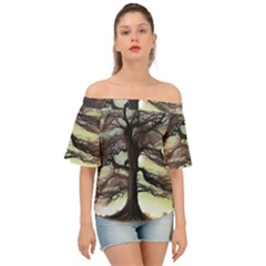 Nature Outdoors Cellphone Wallpaper Background Artistic Artwork Starlight Book Cover Wilderness Land Off Shoulder Short Sleeve Top