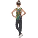 Outdoors Night Setting Scene Forest Woods Light Moonlight Nature Wilderness Leaves Branches Abstract Kids  Sleeveless Hoodie View2