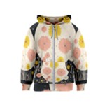 Space Flowers Universe Galaxy Kids  Zipper Hoodie