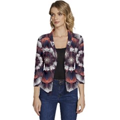 Mandala Design Pattern Women s Casual 3/4 Sleeve Spring Jacket by Maspions