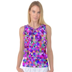 Floor Colorful Triangle Women s Basketball Tank Top
