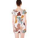 5902244 Pink Blue Illustrated Pattern Flowers Square Pillow Short Sleeve Bodycon Dress View2