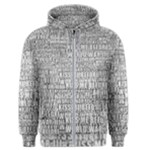 Kiss me before world war 3 typographic motif pattern Men s Zipper Hoodie