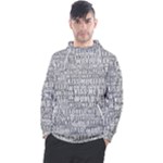 Kiss me before world war 3 typographic motif pattern Men s Pullover Hoodie