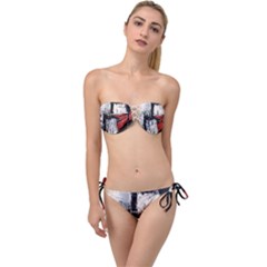 Abstract  Twist Bandeau Bikini Set by Sobalvarro