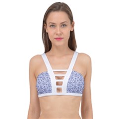 Pastel Botanic Harmony Collage Cage Up Bikini Top by dflcprintsclothing