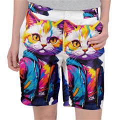 Wild Cat Women s Pocket Shorts by Sosodesigns19