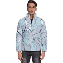 Tropical Flower Seamless Pattern Men s Puffer Bubble Jacket Coat by Ket1n9