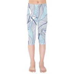 Tropical Flower Seamless Pattern Kids  Capri Leggings  by Ket1n9