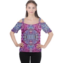 Fuchsia Blend June Cutout Shoulder T-shirt