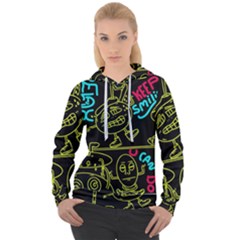 Keep Smiling Doodle Women s Overhead Hoodie by Cemarart