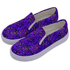 Ugly Funny Monster Bird Illustration Motif Random Pattern Bk Kids  Canvas Slip Ons by dflcprintsclothing
