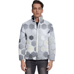 Honeycomb Pattern Men s Puffer Bubble Jacket Coat