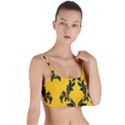 Zebra Zebra Pattern Zebra Fur Zebra Print Strip Layered Top Bikini Top  View1