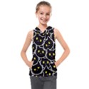 Cat Pattern Pet Drawing Eyes Kids  Sleeveless Hoodie View1