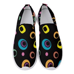 Abstract Background Retro 60s 70s Women s Slip On Sneakers by Apen