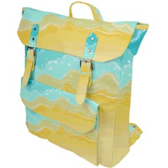 Abstract Background Beach Coast Buckle Up Backpack