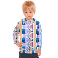 Illustrations Of Fish Texture Modulate Sea Pattern Kids  Hooded Pullover